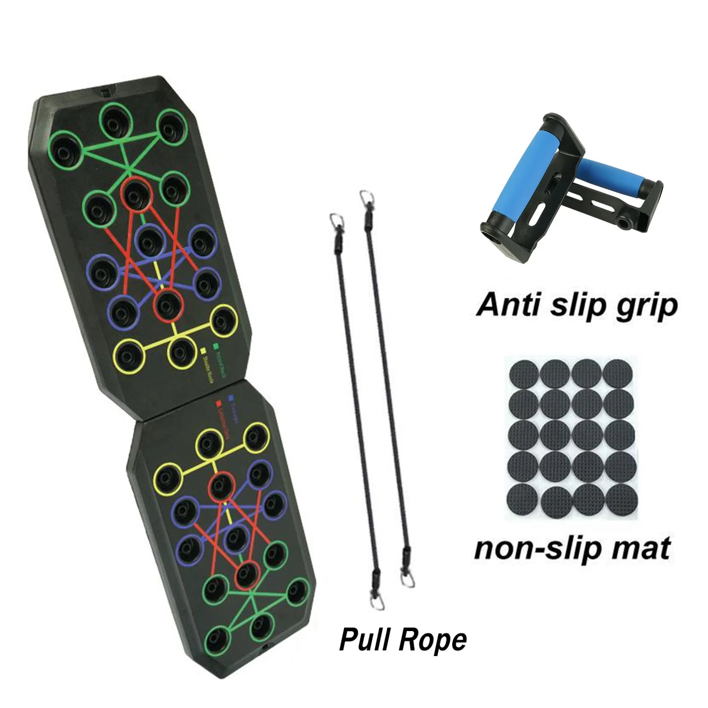 Portable Multifunctional Push-up Board Set With Handles Foldable Fitness Equipment For Chest Abdomen Arms And Back Training