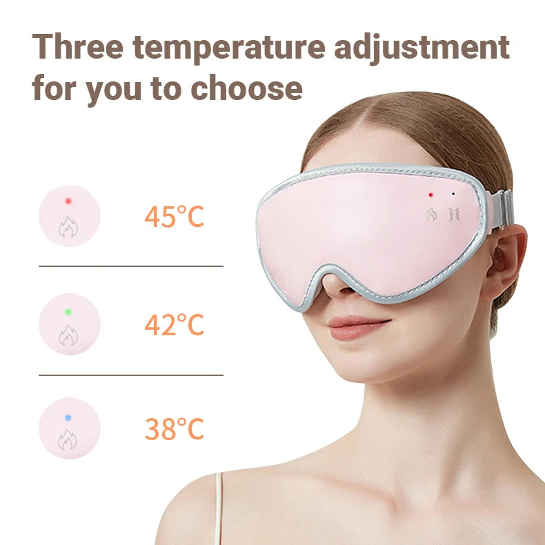 3D Heated Eye Sleep Mask Electric Vibration Eye Massager Blindfold For Dry Eye Relieves Blepharitis Eye Spa Care Tool