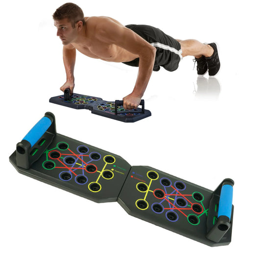 Portable Multifunctional Push-up Board Set With Handles Foldable Fitness Equipment For Chest Abdomen Arms And Back Training